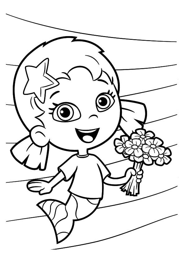 Plansa de colorat cu Bubble Guppies 15 12